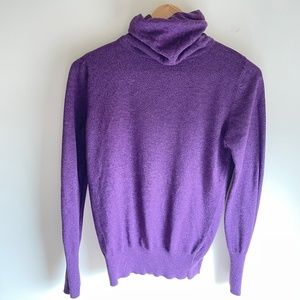 Mossimo Womens Long Sleeve Purple Turtleneck Top, Size M